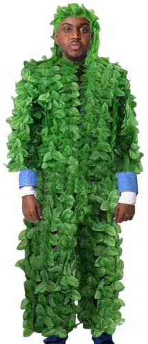 Lövdräkt för jakt - träig kamouflage 3D kamouflage Ghillie Suit | Grönt blad Gilly Gilly Gilly för djungeljakt, djurfotografering, skogsöverlevnad, utomhusdräkt
