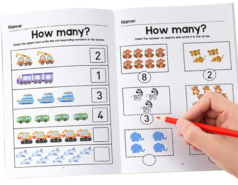 Matematikaktivitetsbok, övningsverktyg – barn aritmetisk arbetsbok – för barn pojkar flickor lärare föräldrar skola klassrum inomhus
