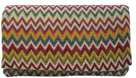 Plan B, Cigarettfodral för Rulltobak, Yolo 07, 16 x 8,5 cm, 50 g, med EVA-Gummiväska, Flerfärgade Ränder, Unisex, Tyg (Sicksack)