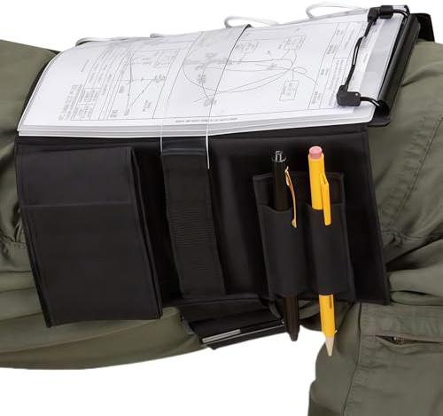 Rodillera De 7 Ranuras: Portapapeles Piloto Con Correa Para La Rodilla, Organizador De Portalápices, Superficie De Escritura, Tarjetas, Documentos, Manuales | Tablero Portátil Para El Hogar, Escuela,
