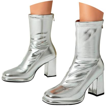Botas de verano para mujer, botines de primavera, botas de verano con tacón, botines impermeables de verano con cremallera, botines elegantes y cómodos, botines clásicos