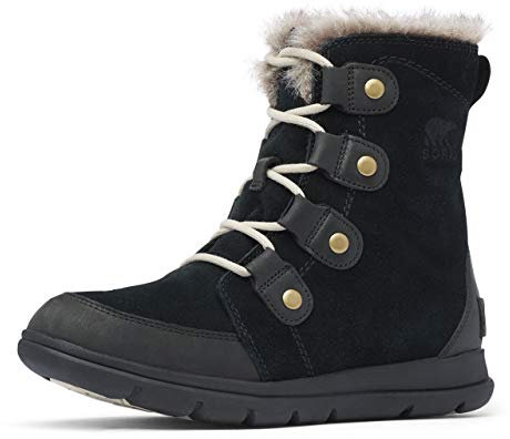 Sorel Damen-Winterstiefel, SOREL EXPLORER JOAN, Schwarz Black X Dark Stone, Gr. 41 EU