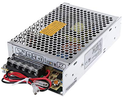 CADANIA Fuente de alimentación conmutada SC-120W-12V10A con Cargador de batería con Monitor UPS