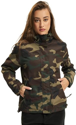 Brandit Women Frontzip Windbreaker, Farbe: woodland, Größe: M