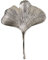 riess-ambiente.de Dekoratives Kleiderhaken 3er Set Ginkgo 29cm Silber Handmade Metall