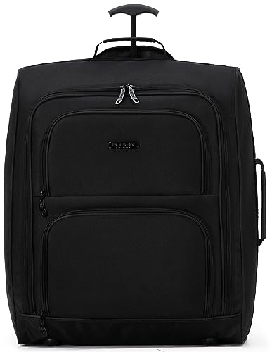 Flight Knight Carry On Cabin Suitcase easyJet (Overhead) Approved Large 2 Wheels Lightweight Bag Ideal for Airline Travel 56x45x25cm