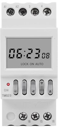 DEBLAN Interruttore orario astronomico programmabile da 230 V con Controller for Illuminazione Stradale giornaliera con Display Latitude