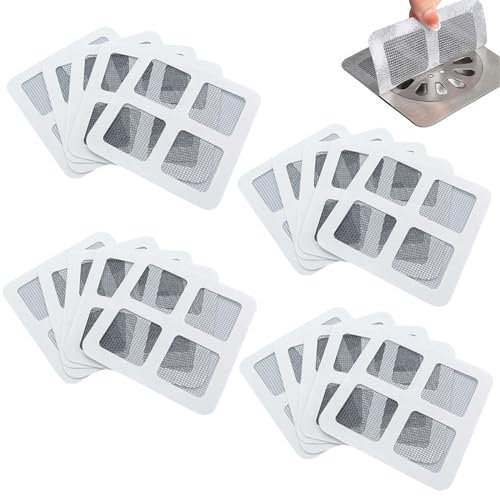 Bzzerumy 20 Stück Abflusssieb, Haarsieb Dusche, Abflusssieb für Badezimmer Badewanne und Küche, Haarsieb, Abflusssieb Waschbecken，Spülbecken Sieb (Grau)