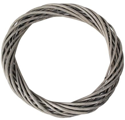 Grapevine Wreath Frame for Crafts Natural Rattan Base Form Farmhouse Garland Making Supplies for Spring Summer Fall Winter Christmas Wreaths Decorations for Front Door (Grey, 16 inch / 40cm)