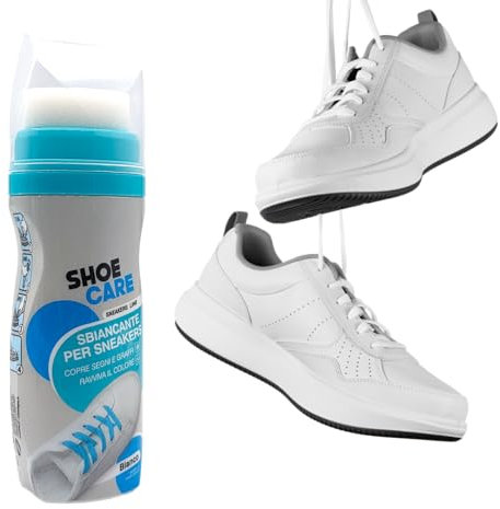BullTek Ensemble complet pour les baskets – Brillant et blanchissant 75 ml avec applicateur pratique en tube – Élimine les taches et la saleté – Parfait pour les baskets