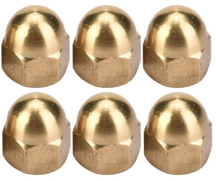 Brass Acorn Nut, Acorn Nut, Simple To Use Repair Accessories Repair Hardware for Machinery Furniture (M6(20PCS))