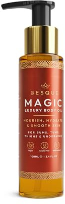 Besque Magic Body Oil, 100ml, After Shower Body Oil For Women, Hydrating Skin Care For Full Body That Plumps, Tightens, and Firms Skin With Natural Ingredients, Luxury Spa Gifts
