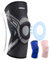 INDEEMAX Kniebandage Männer und Damen,Kompression Kniestütze mit Seitlichen Stabilisatoren & Patella-Gel Polster, Bandage Knie für Lindert Knieschmerzen, ACL, Meniskusriss, Arthritis, Schwarz,S