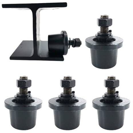 4 x robuste I-Träger-Rollen, I-Beam-Rollen, Rollen für I-Träger, Trägerwagen, robuste Räder, für Garagenheber für geraden, gebogenen I-Träger