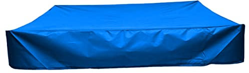 FUNOMOCYA Square Shape Garden Sandpit Cover Shade for Children, Blue Oxford Material Sandbox Cover 150x150cm, Outdoor Playpit Dustproof Protection for Backyard and Courtyard