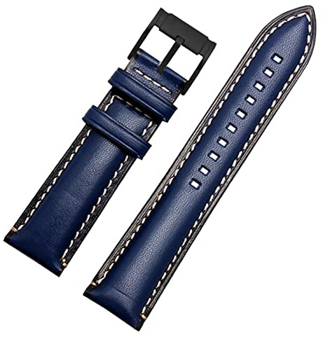 FFHDJL Pour fossile BQ2363 / 2453 ME3099 3052 3054 FS5380 / 5453 FS4735 FS4812 Sangle de chape(Blue Black,22mm)