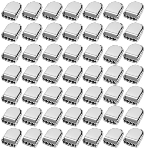 TOYZFRIENDY Set 100 Fibbie per Lacci delle Scarpe in Metallo, Connettori per Lacci da Corsa, Fermagli Resistenti per Sneaker, Accessori Pratici per Trasformare Scarpe in Slip-on, Adatti a Uso