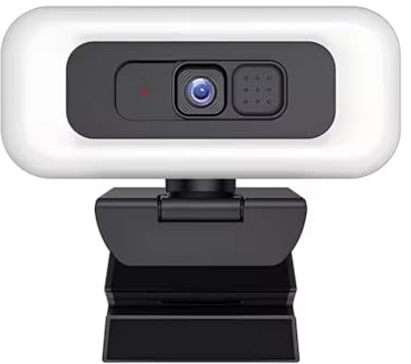 Wesafrae Cámara Web 4K Full HD Cámara Web Portátil con Enfoque Automático Transmisión en para Flexible con Micrófono Transmisión en para con Luz 4K