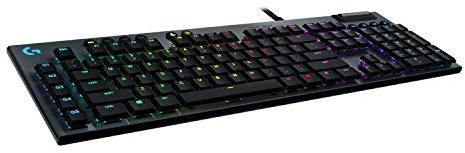 Logitech G815 Mechanical Gaming Keyboard, Clicky GL Key Switch with Flat Profile, Scandinavian Layout - Carbon