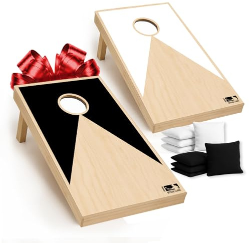 Cornhole Officiel en Bois – 90×60 cm – Plateaux Premium + 8 Sacs – Set Complet avec Housse de Transport – Jeu Extérieur Adulte pour Jardin, Plage, Camping – Original Corner