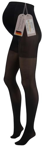 Herzmutter graviditetsstrumpbyxor 50DEN - Matt-Soft - Halvgenomskinliga - Graviditetsstrumpbyxor -Svart-Beige - Set om 1-1800 (M/L, Svart)
