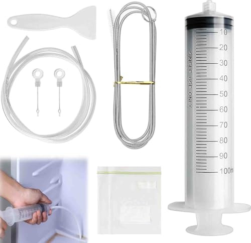 8 Pezzi Kit Pulizia Frigorifero, 1.5M Kit Pulisci Tubi Frigorifero, Accessori Pulizia Frigorifero, Kit Pulizia Foro Di Scarico Frigorifero, Riutilizzabile Spazzolas Pulizia Foro Scarico Frigo