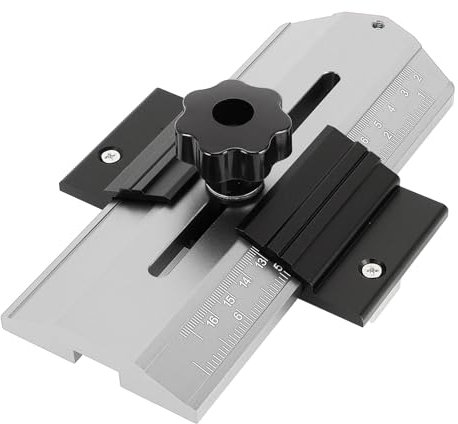 Plantilla de Corte Fino, Guía de Plantilla de Sierra de Mesa para Cortes Repetidos de Tiras Estrechas, Herramientas de Carpintería de Acero Inoxidable Compatibles con Mesa de