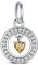 KEQ Geburtsstein-Anhänger für Armband und Halskette, 925er-Sterlingsilber, Herz-Charm, Geburtstag, Muttertag, Weihnachten, Schmuck, Geschenke für Frauen (der November)