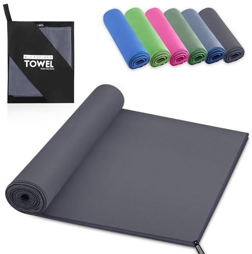 YC Kitchen Serviette Microfibre, Absorption Rapide de la Transpiration et de l'eau, Convient comme Serviette de Sport, de Voyage, de Natation et de Bain, 70 x 140 cm