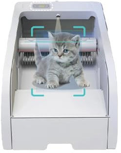 Bac à litière Intelligent for Chat entièrement Automatique, Semi-fermé, Anti-Blocage, Pas Besoin de pelleter Les excréments, stérilisation, désodorisation(HIP-C102V)