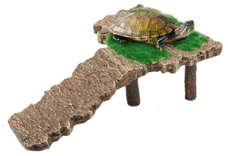 Turtle Terrace - Reptiles, Accesorios Para Tanques De Tortugas Con Rampa, Escalera Para Escalar Suministros Para Mascotas | Hábitat Para Tortuga, Lagarto, Tortuga, Rana, Paisaje, Decoración, Accesorio