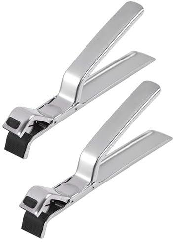 2 Pcs 2026 Upgrated Stainless Steel Hot Plate Gripper, Tongs Clamp For Hot Food,Multi Purpose Pot Holder Clamp, Pizza Pan Gripper, Anti Scald Clip Tongs For Air Fryer, Food Steamer, Oven, Microwave