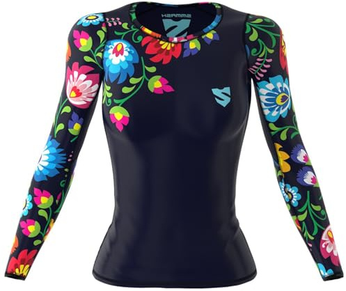 SMMASH Camicia Funzionale Camicia da Donna A Compressione Camicia Sportiva A Manica Lunga Traspirante con Tecnologia Seconda Pelle Fitness Top Outdoor