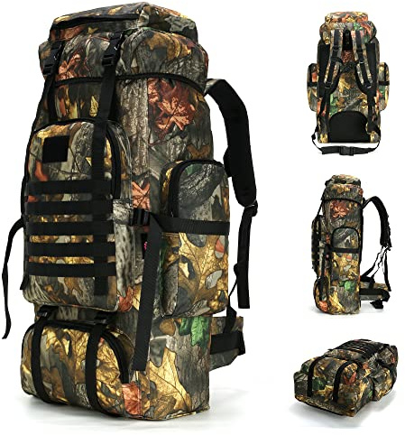 King'sGuard 70L Camping Hiking Backpack Tactical Military Backpack Molle Rucksack for Outdoor