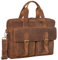 Benthill Aktentasche Leder Laptoptasche - Ledertasche für Herren und Damen Gross - Briefcase - Umhängetasche aus echtem Leder - Große Schultertasche für Laptop, Farbe:Brown - Tan (H)
