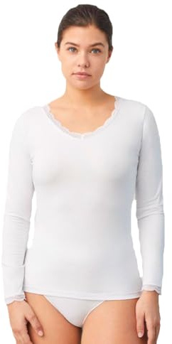 YSABEL MORA - Camiseta lencera Manga Larga Algodón Nude