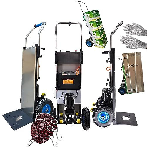 Sube-Escaleras Carretilla Saco, Carro De Mano EléCtrico-Escaleras Y Descenso, 400 Kg De Carga + Motor Brushless De 1200 W + BateríA ExtraíBle 48 V/36 Ah, Ahorro Trabajo Y PráCtico