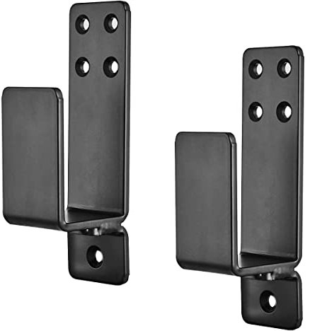 Qarmijaer Door Barricade Brackets,2 Pack Drop Open Bar Holder for Home Security, 2X4 Bar Brackets Prevent Unauthorized Entry