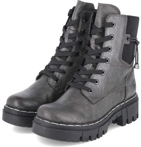 Rieker Femme 74031 Bottes de Motard, Gris, 39 EU