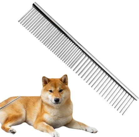 Ylnailky Peine para Perros - Cepillo para Gatos de Pelo Largo,Herramienta Acero Inoxidable, Cepillo Desenredante Anti Estático Para Hogar, Mascotas de Pelo Corto, Interior, Limpieza