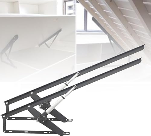 Mécanisme De Levage Électrique Robuste For Lit, Bras De Levage Pliables, Construction En Acier, Supporte Jusqu'à 600 Kg, For Lits Et Sommiers. Matériel De Levage(Schwarz,150cm)