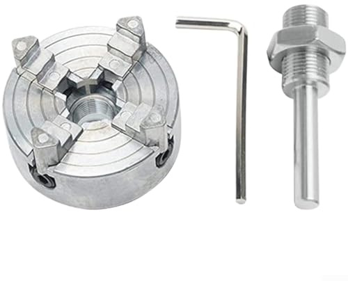Mini portabrocas de torno y portabrocas eléctrico con rosca M12x1, mandril de aleación de zinc de 3 mandíbulas y 4 mandíbulas para taladros manuales y sujeción (C)