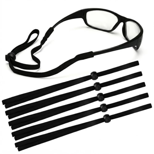 5 PCS Unisex Glasses Straps, Soft Sport Eyeglasses Straps, Spectacles Cord Glasses Chain forWomen, Eyeglasses Cord, Sunglass Straps, Adjustable Non-Slip Eyewear Retainer for Running Sports Outdoor
