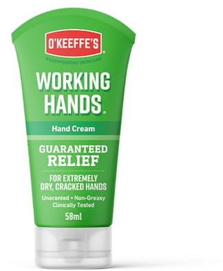 O'Keeffe's Working Hands, 58ml Tube - Hand Cream for Extremely Dry, Cracked Hands | Instantly Boosts Moisture Levels, Creates a Protective Layer & Prevents Moisture Loss