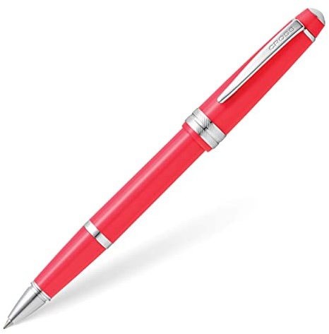 Cross Bailey Light Polished Coral Rollerball Pen - Professional Pen for Effortless Writing - Journaling, Note-Taking & More - Black Ink - Easy Handling - Includes Gift Box