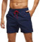 Arcweg Badehose für Herren mit Reißverschlusstasche Atmungsaktiv Wasserabweisend Badeshorts Männer Trainingsshorts Elastisch Verstellbar Mit Tunnelzug Meshfutter Dunkelblau M(EU)