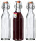 KADAX Bouteille en Verre de 750ml avec Bouchon Hermétique pour la Conservation des Boissons, Parfaite pour le Kombucha et la Limonade (Lot de 3)