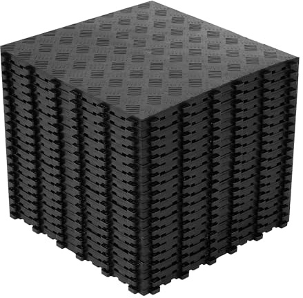 Bimiti 20 Pavimenti in PVC da 40 x 40 cm, per Garage, in Gomma, Antiscivolo (20)