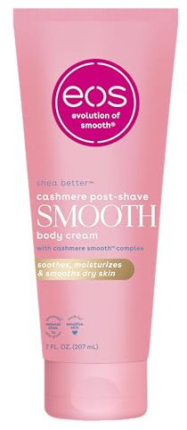 eos Cashmere Skin Collection Post-Shave Smooth Body Cream- Vanilla Cashmere, 72-Hour Hydration, Nourishing, Body Care, Shea Butter, 7 fl oz