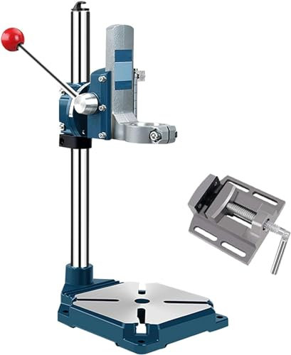 Drill Press Stand Table with Vise for Rotary Tool Drill Press Stand for Hand Drill Bench Drill Press Adjustable Bench Clamp for DIY and Professional Repairs